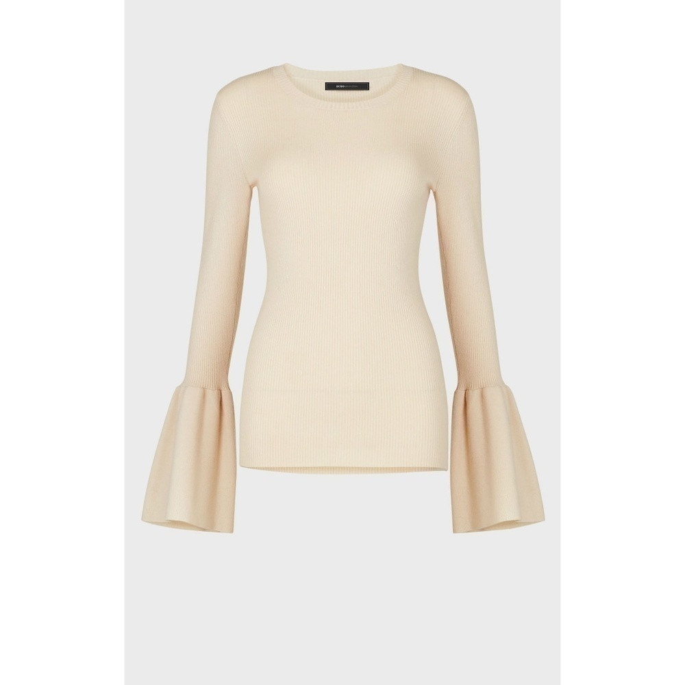 💕BCBGMAXAZRIA💕 Bell Flared-Sleeve Ribbed Sweater - Picture 7 of 8
